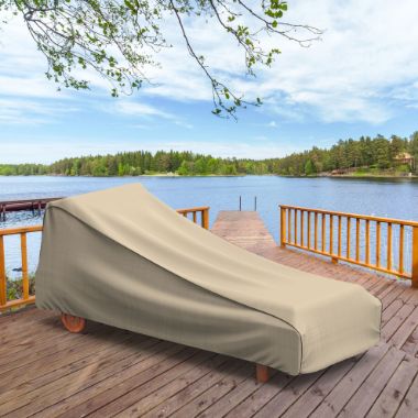 Picture of Outdoor Chaise Lounge Cover - StormBlock™ Signature Black Ivory
