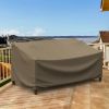 Picture of Large Outdoor Sofa Cover - StormBlock™ Platinum Black and Tan Weave