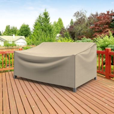 Picture of Outdoor Loveseat Cover - StormBlock™ Signature Black Ivory
