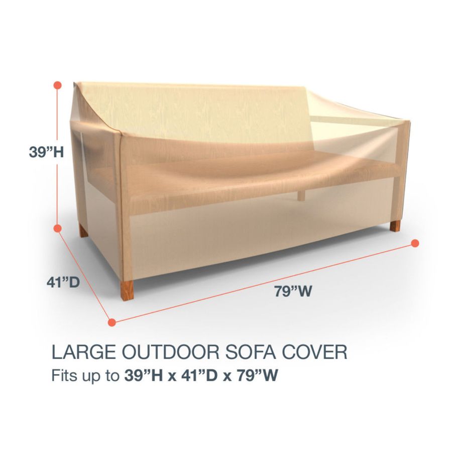 Picture of Large Outdoor Sofa Cover - StormBlock™ Signature Tan