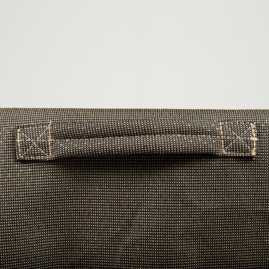 Picture of Oval Table Covers - StormBlock™ Platinum Black and Tan Weave